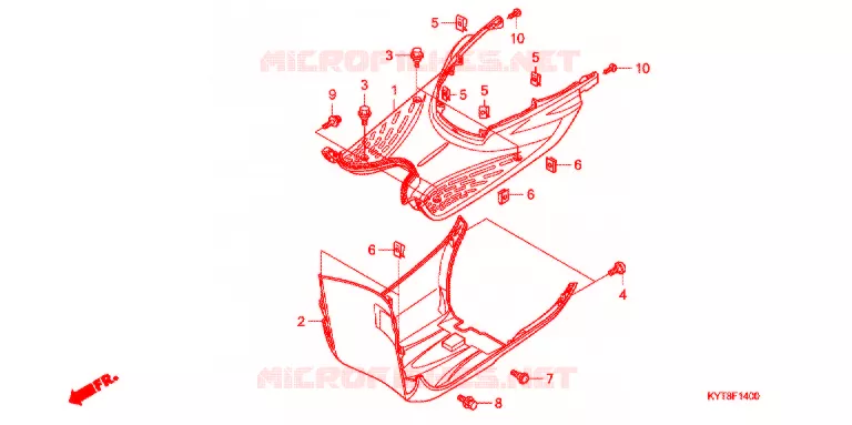 MARCHE PIEDS Honda SCOOTER 110 SCOOPY 2012  ACD110SFC_2TH