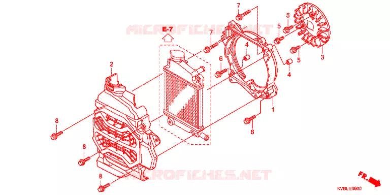 VENTILATEUR ET COUVERCLE DE RADIATEUR Honda MOTO 110 CLICK 2011  ACB110BB