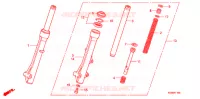 FOURCHE pour Honda CLICK 110 I de 2011