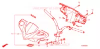 GUIDON   CARENAGE (ANC1109,ACB110A/B) pour Honda CLICK 110 I de 2011