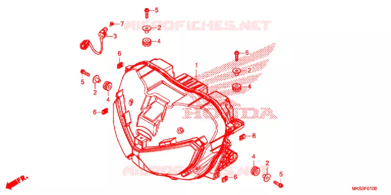 PHARE (CRF1100A/AL/D/DL) Honda MOTO 1100 AFRICA-TWIN 2020  CRF1100AL