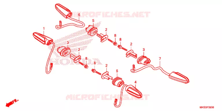 CLIGNOTANT Honda MOTO 1100 AFRICA-TWIN 2020  CRF1100AL