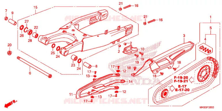 BRAS OSCILLANT Honda MOTO 1100 AFRICA-TWIN 2020  CRF1100AL