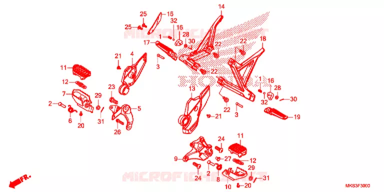REPOSE PIED Honda MOTO 1100 AFRICA-TWIN 2020  CRF1100AL