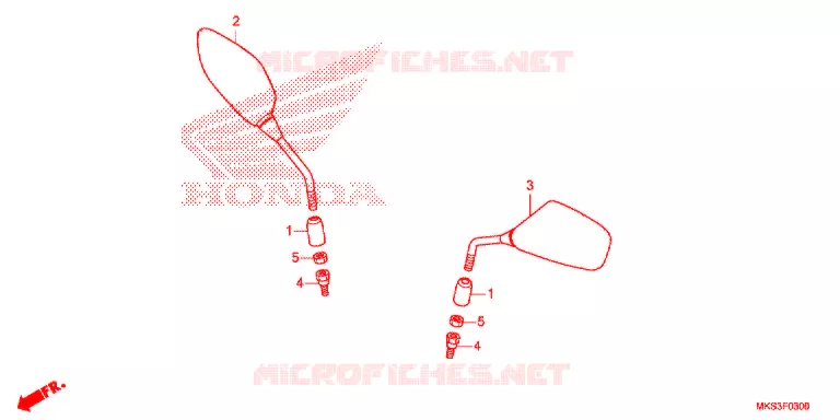 RETROVISEUR Honda MOTO 1100 AFRICA-TWIN 2021  CRF1100D2L