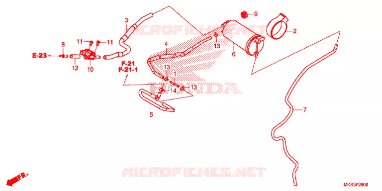 SYSTÈME DE RECYCLAGE DES GAZ Honda MOTO 1100 AFRICA-TWIN 2021  CRF1100D2L