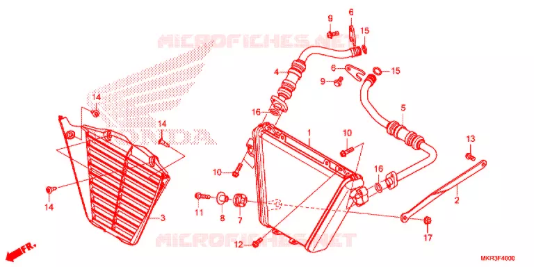RADIATEUR D'HUILE Honda MOTO 1000 CBR 2020  CBR1000SPL