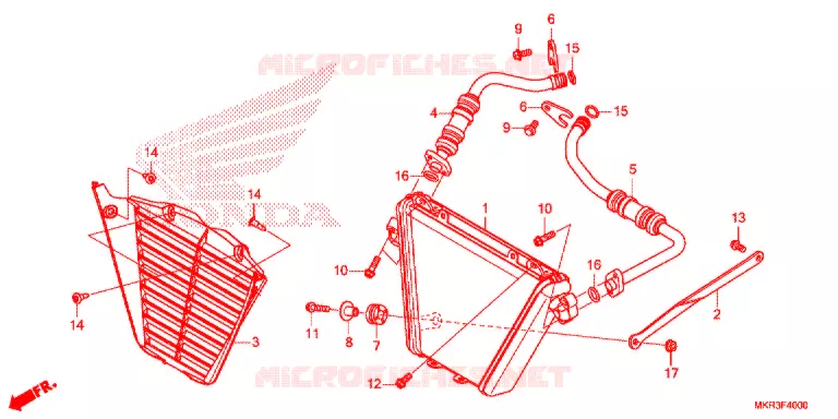 RADIATEUR D'HUILE Honda MOTO 1000 CBR 2020  CBR1000SPL