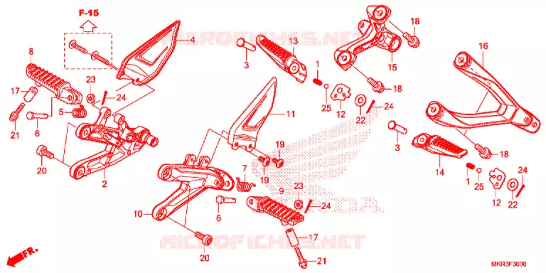 REPOSE PIED Honda MOTO 1000 CBR 2020  CBR1000SPL