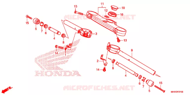 GUIDON - TE DE FOURCHE Honda MOTO 1000 CBR 2021  CBR1000STL