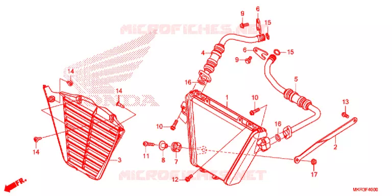 RADIATEUR D'HUILE Honda MOTO 1000 CBR 2020  CBR1000STL