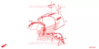 CAPOT CENTRAL ARRIERE pour Honda GL 1800 GOLD WING de 2020
