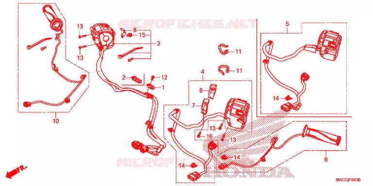 COMMODOS - POIGNEES Honda MOTO 1800 GOLD-WING 2020  GL1800BL