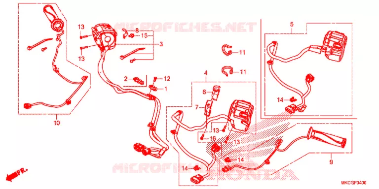 COMMODOS - POIGNEES Honda MOTO 1800 GOLD-WING 2020  GL1800BL