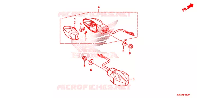 CLIGNOTANT ARRIERE Honda MOTO 125 DASH 2021  AFP125CRFL