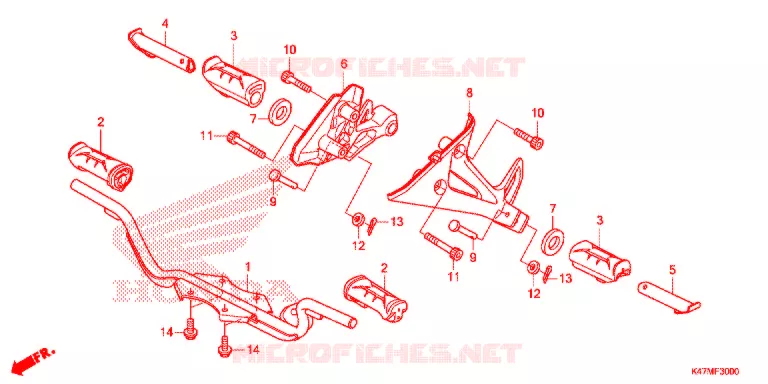 REPOSE PIED Honda MOTO 125 DASH 2021  AFP125CRFL