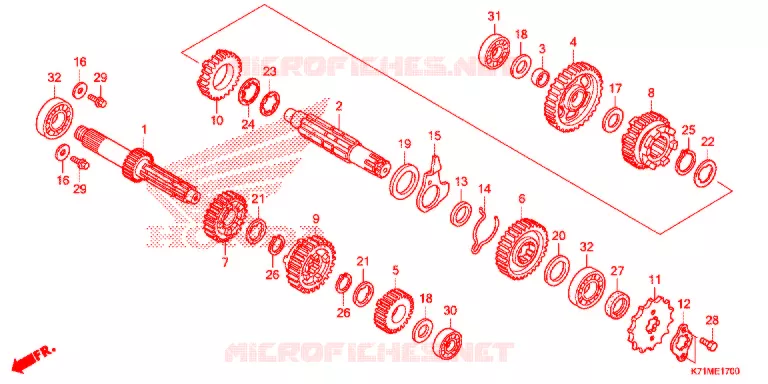 BOITE DE VITESSES Honda MOTO 110 WAVE 2021  AFS110MCSL