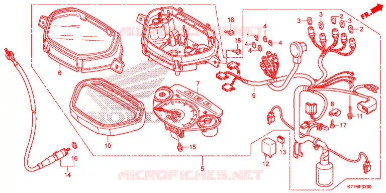COMPTEUR Honda MOTO 110 WAVE 2022  AFS110MCSL