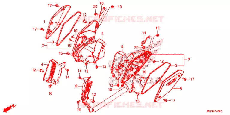 OUIES DE RADIATEUR Honda MOTO 650 CB 2019  CB650RAK