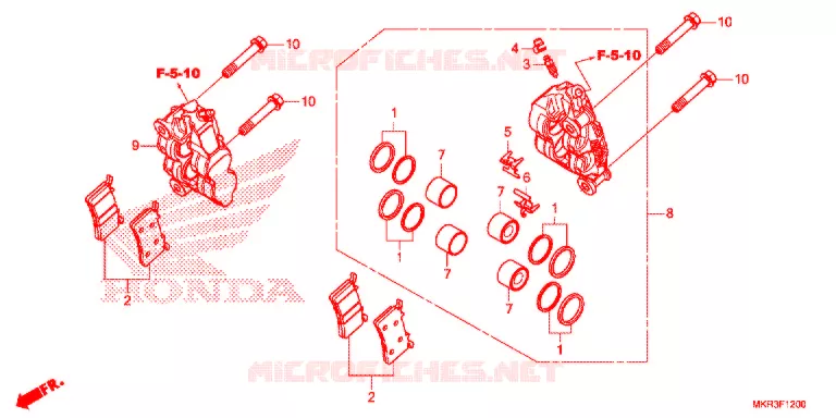 ETRIER DE FREIN AVANT (CBR1000ST) Honda MOTO 1000 CBR 2021  CBR1000STM
