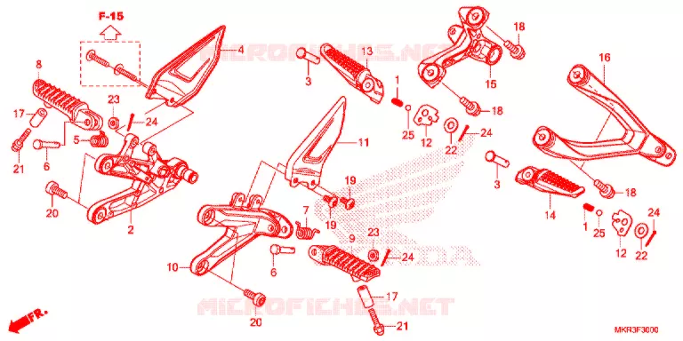 REPOSE PIED Honda MOTO 1000 CBR 2021  CBR1000STM