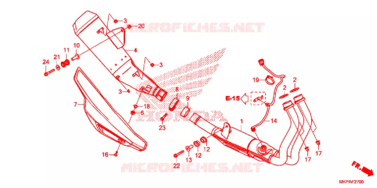 SILENCIEUX D'ECHAPPEMENT Honda MOTO 500 CBR 2020  CBR500RAL