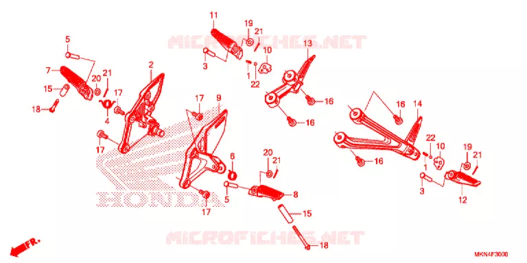 REPOSE PIED Honda MOTO 650 CBR 2020  CBR650RAL