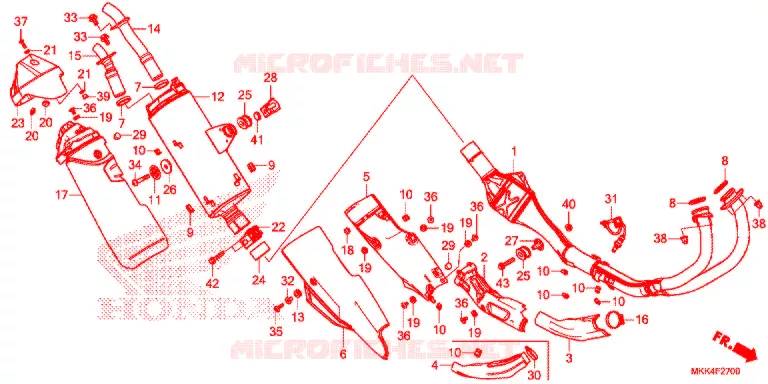 SILENCIEUX D'ECHAPPEMENT Honda MOTO 1000 AFRICA-TWIN 2019  CRF1000D2K