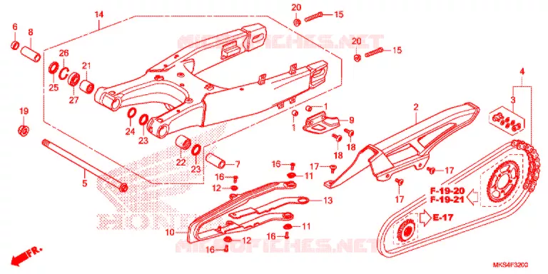 BRAS OSCILLANT Honda MOTO 1100 AFRICA-TWIN 2020  CRF1100AL