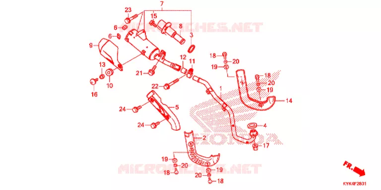SILENCIEUX D'ECHAPPEMENT (CRF110F'19-) Honda MOTO 110 CRF 2019  CRF110FK