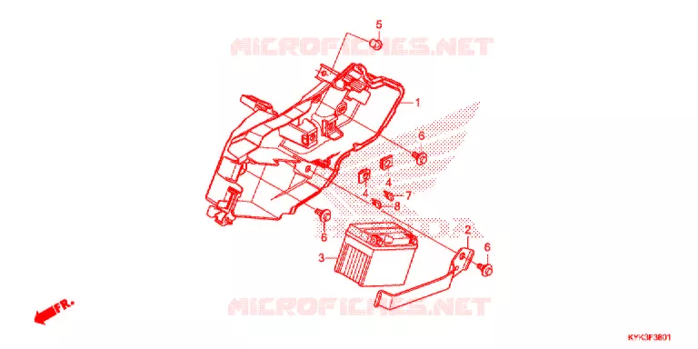 BATTERIE (CRF110FK/L) Honda MOTO 110 CRF 2020  CRF110FL