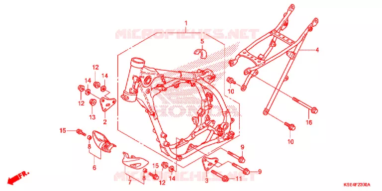CADRE Honda MOTO 150 CRF 2009  CRF150RB9
