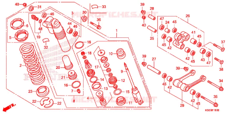 AMORTISSEUR ARRIERE Honda MOTO 150 CRF 2020  CRF150RBL