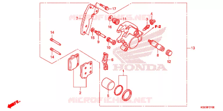 ETRIER DE FREIN AVANT Honda MOTO 150 CRF 2020  CRF150RL