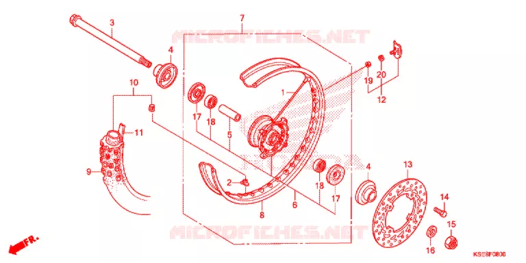 ROUE AVANT Honda MOTO 150 CRF 2020  CRF150RL