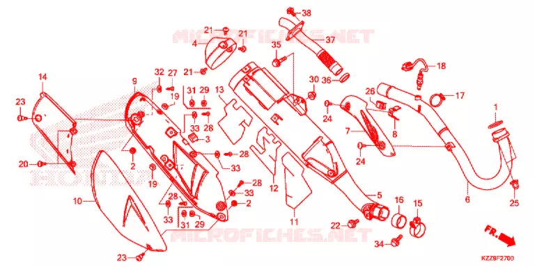 SILENCIEUX D'ECHAPPEMENT Honda MOTO 250 CRF 2020  CRF250LL