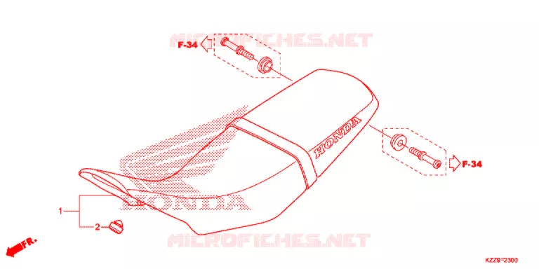 SELLE Honda MOTO 250 CRF 2019  CRF250RLK