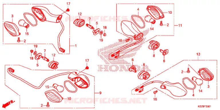 CLIGNOTANT (CRF250RL/RLA) Honda MOTO 250 CRF 2020  CRF250RLL