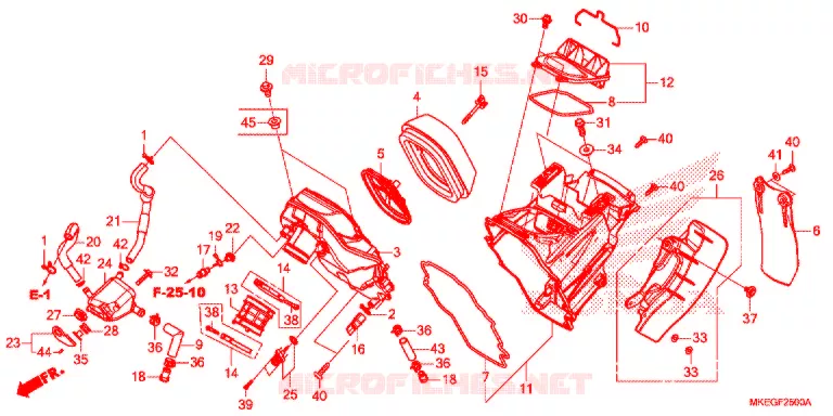 FILTRE A AIR Honda MOTO 450 CRF 2020  CRF450LL