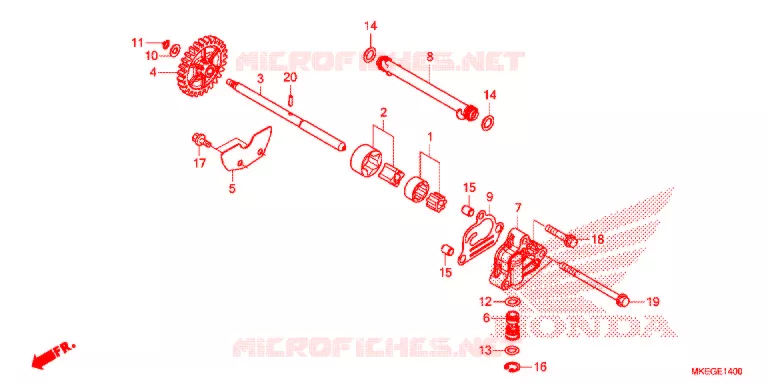 POMPE A HUILE Honda MOTO 450 CRF 2020  CRF450LL