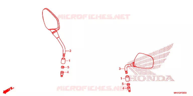 RETROVISEUR Honda MOTO 450 CRF 2020  CRF450LL