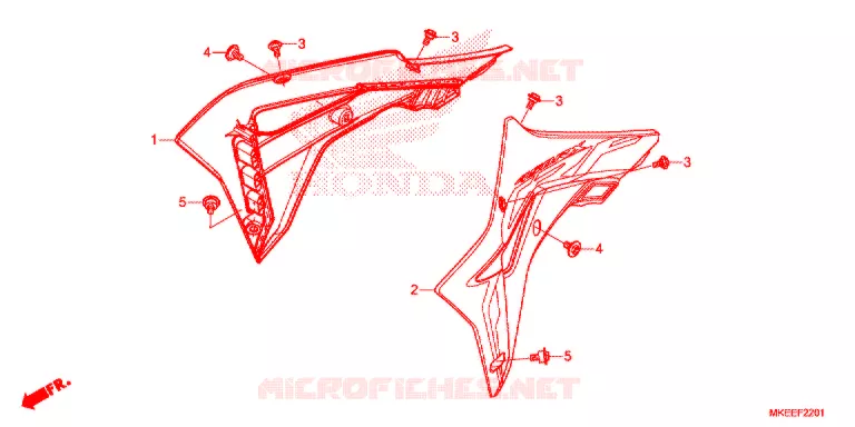 OUIES DE RADIATEUR (CRF450RX) Honda MOTO 450 CRF 2020  CRF450RXL