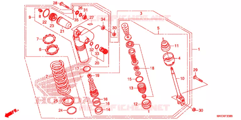 AMORTISSEUR ARRIERE Honda MOTO 450 CRF 2021  CRF450XK