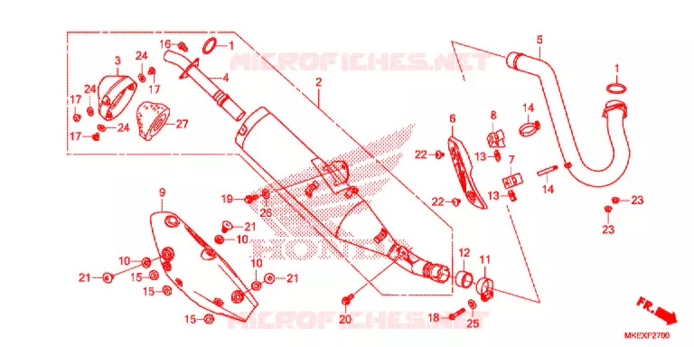 SILENCIEUX D'ECHAPPEMENT Honda MOTO 450 CRF 2020  CRF450XL