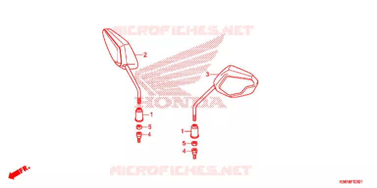 RETROVISEUR (FS150FL) Honda MOTO 150 RS 2021  FS150FL