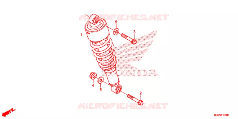 AMORTISSEUR ARRIERE Honda MOTO 150 RS 2021  FS150FL