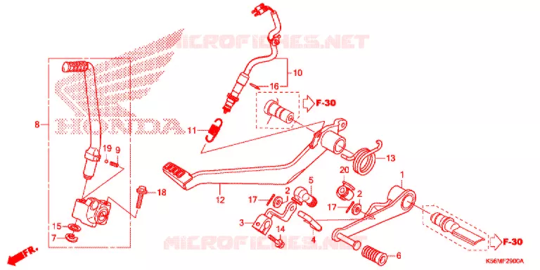 PEDALE Honda MOTO 150 RS 2021  FS150FL