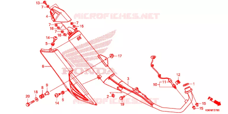 SILENCIEUX D'ECHAPPEMENT Honda MOTO 150 RS 2020  FS150FL