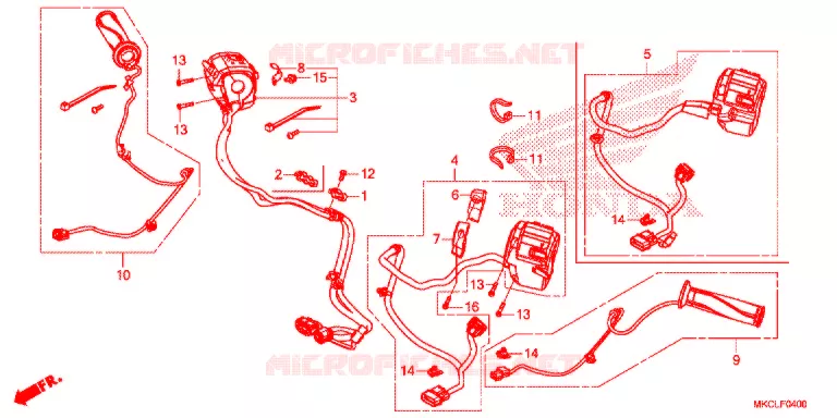 COMMODOS - POIGNEES Honda MOTO 1800 GOLD-WING 2020  GL1800BL