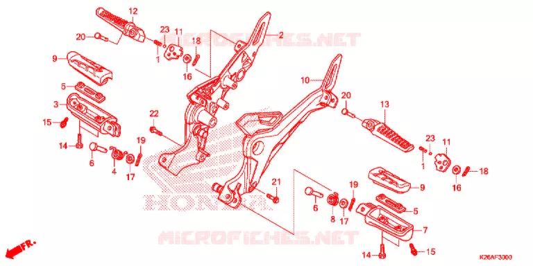 REPOSE PIED Honda MOTO 125 GROM 2020  MSX125L